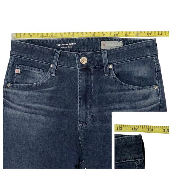 AG Adriano Goldschmied Farrah High Rise Skinny Jeans - Blue -26R - Picture 3 of 11